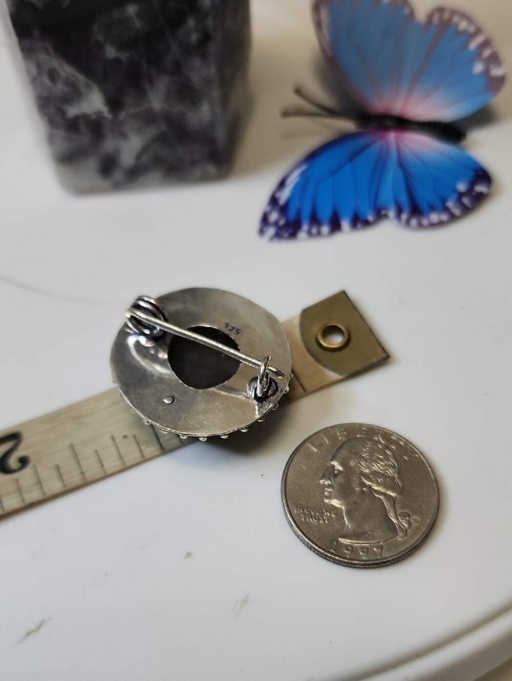 Labradorite Statement Pin-Brooch - Picture 2 of 3